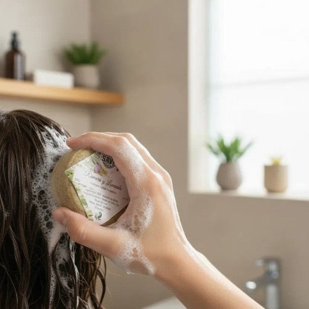Shampoo Sólido: Equilibrio Ancestral (Romero, Vetiver y Eucalipto) 100gr